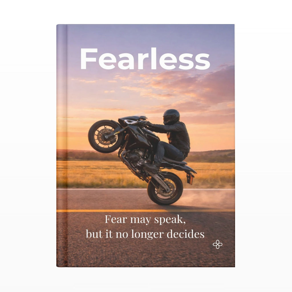 Fearless - Motorcycle, Inspirational Journal, 6"x9" College Ruled Motivational Blank Notebook, Paperback