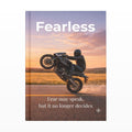 Fearless - Motorcycle, Inspirational Journal, 6"x9" College Ruled Motivational Blank Notebook, Paperback