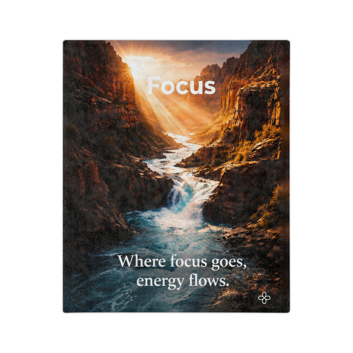 Focus Motivational Blanket | Inspirational Quote Plush Throw Blanket | Uplifting Gift | Better Every Day