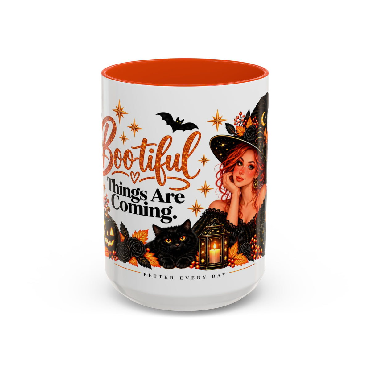 Halloween Mug, Cute 15oz Fall Coffee Mug, Funny Spooky Halloween Gift | Boo-tiful Things Are Coming, Inspirational Mug