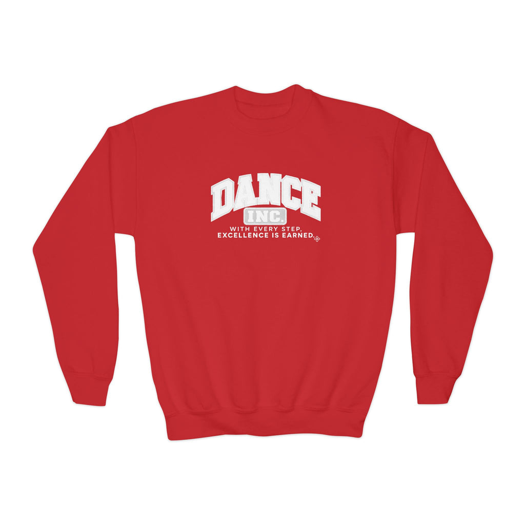 Dance Inc. Youth Sweatshirt | With Every Step, Excellence Is Earned | Girls Dance Youth Crewneck