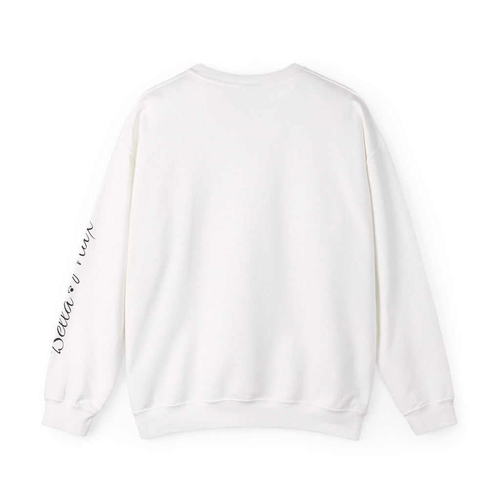 Personalized Cat Mama Sweatshirt - Loved Better Every Day | Pet Names on Sleeve | Choose Your Style | Custom Cat Mom Gift | Gildan Sweatshirt