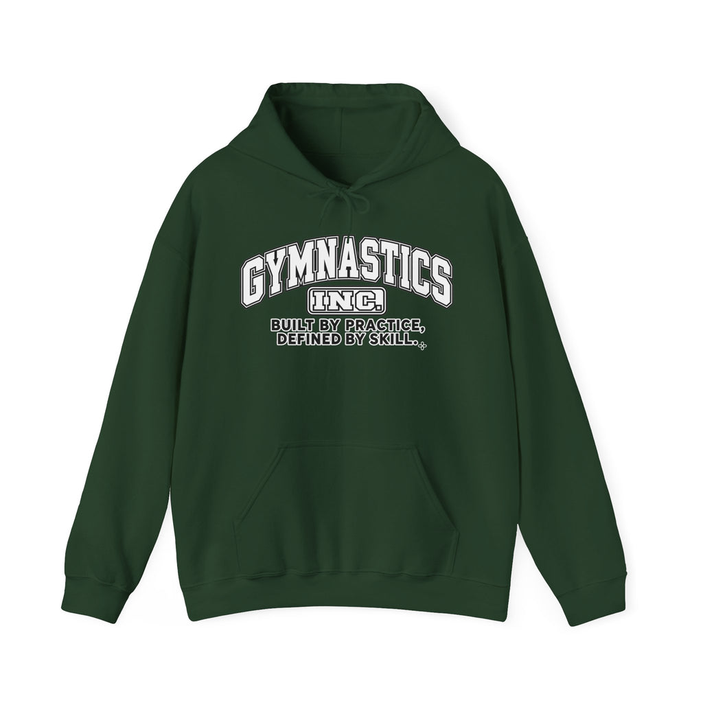 Gymnastics Inc. Hoodie | Built by Practice, Defined by Skill | Gymnastics Gildan Hoodie
