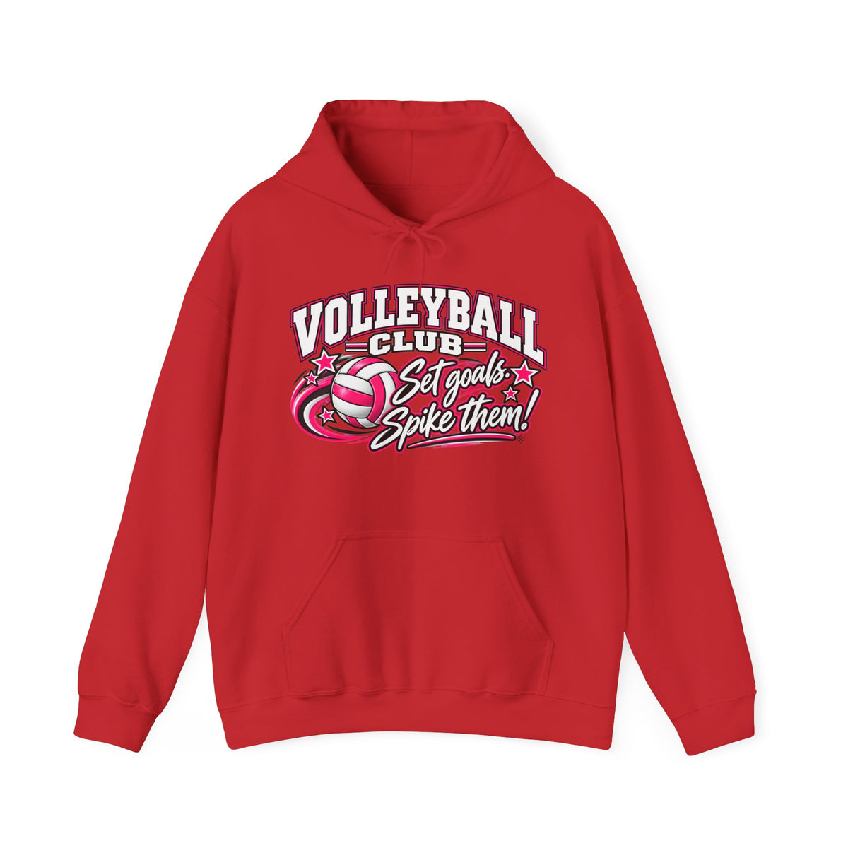 Volleyball Club Hoodie | Set Goals, Spike Them | Volleyball Gildan Hoodie