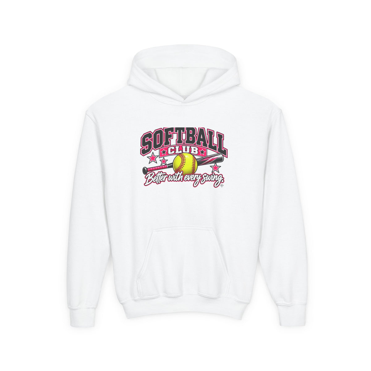 Softball Club Youth Hoodie | Better With Every Swing | Girls Softball Youth Hoodie