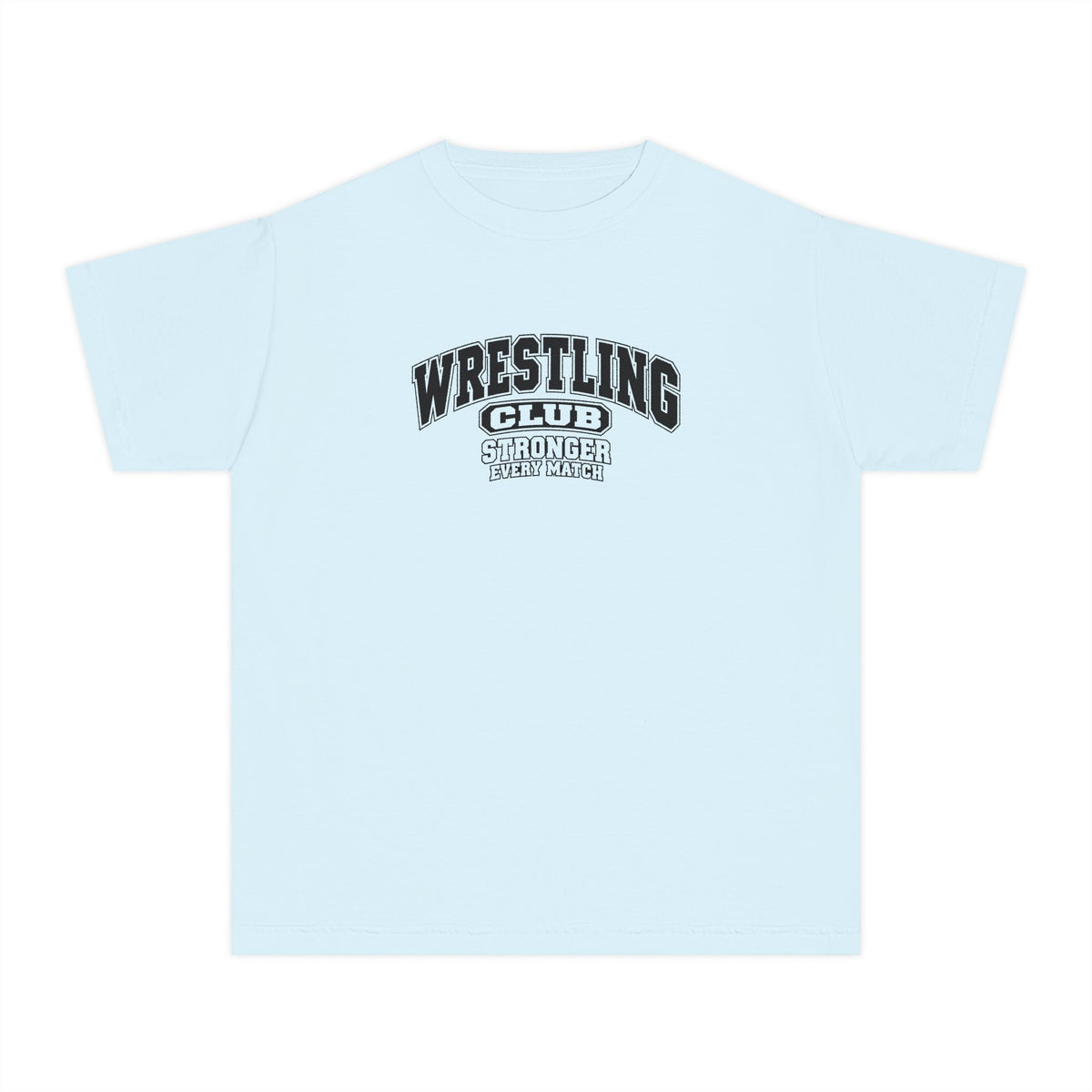 Wrestling Club Youth T-Shirt | Stronger Every Match | Kids Wrestling Comfort Colors Youth Tee
