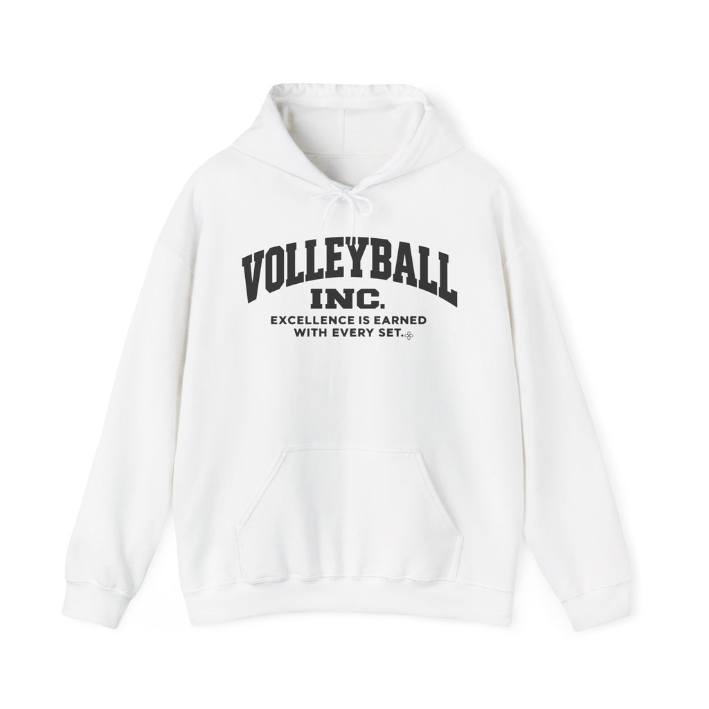 Volleyball Inc. Hoodie | Excellence Is Earned With Every Set | Volleyball Gildan Hoodie