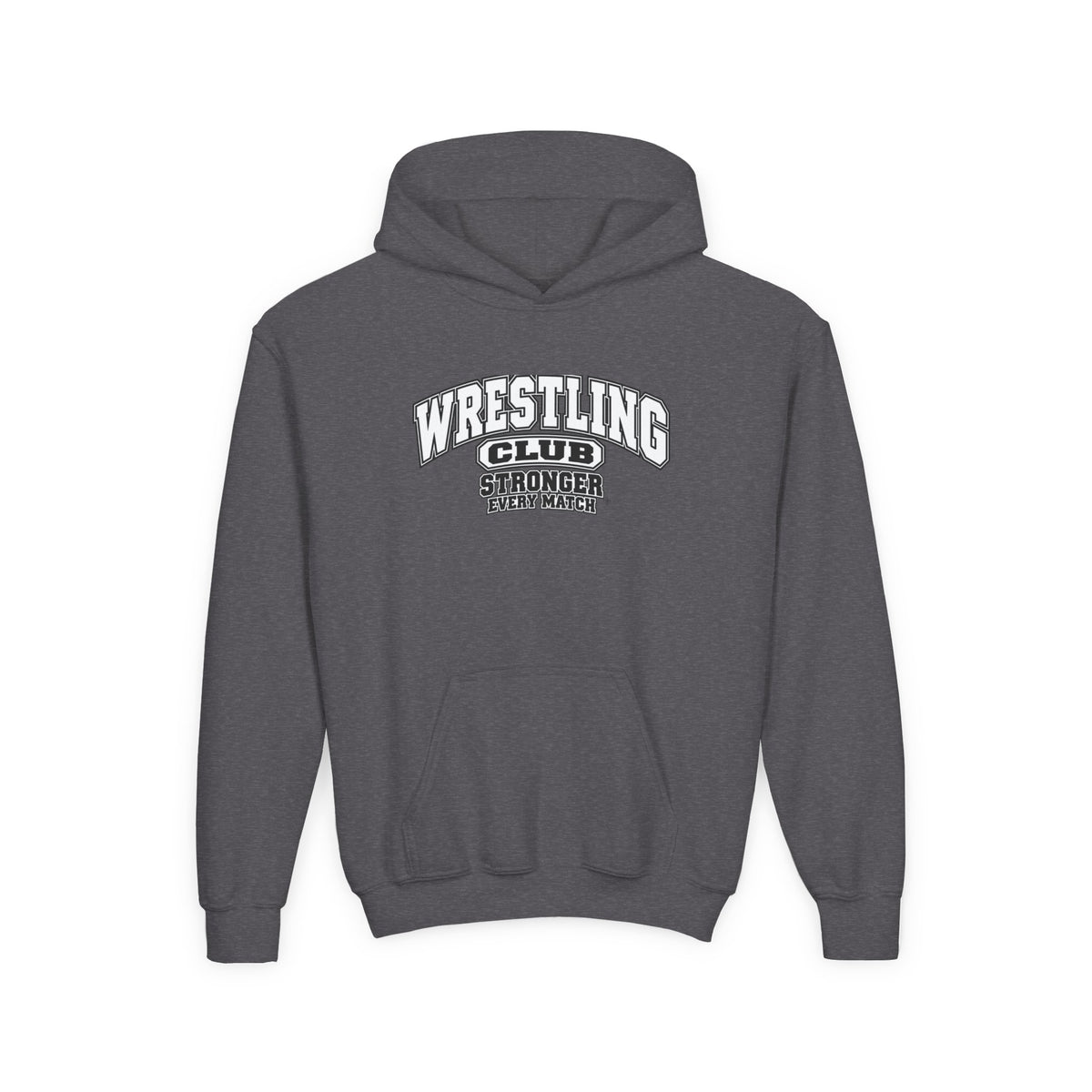 Wrestling Club Youth Hoodie | Stronger Every Match | Kids Wrestling Youth Hoodie