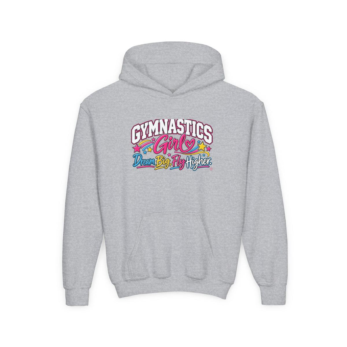 Gymnastics Girl Youth Hoodie | Dream Big, Fly Higher | Girls Gymnastics Youth Hoodie