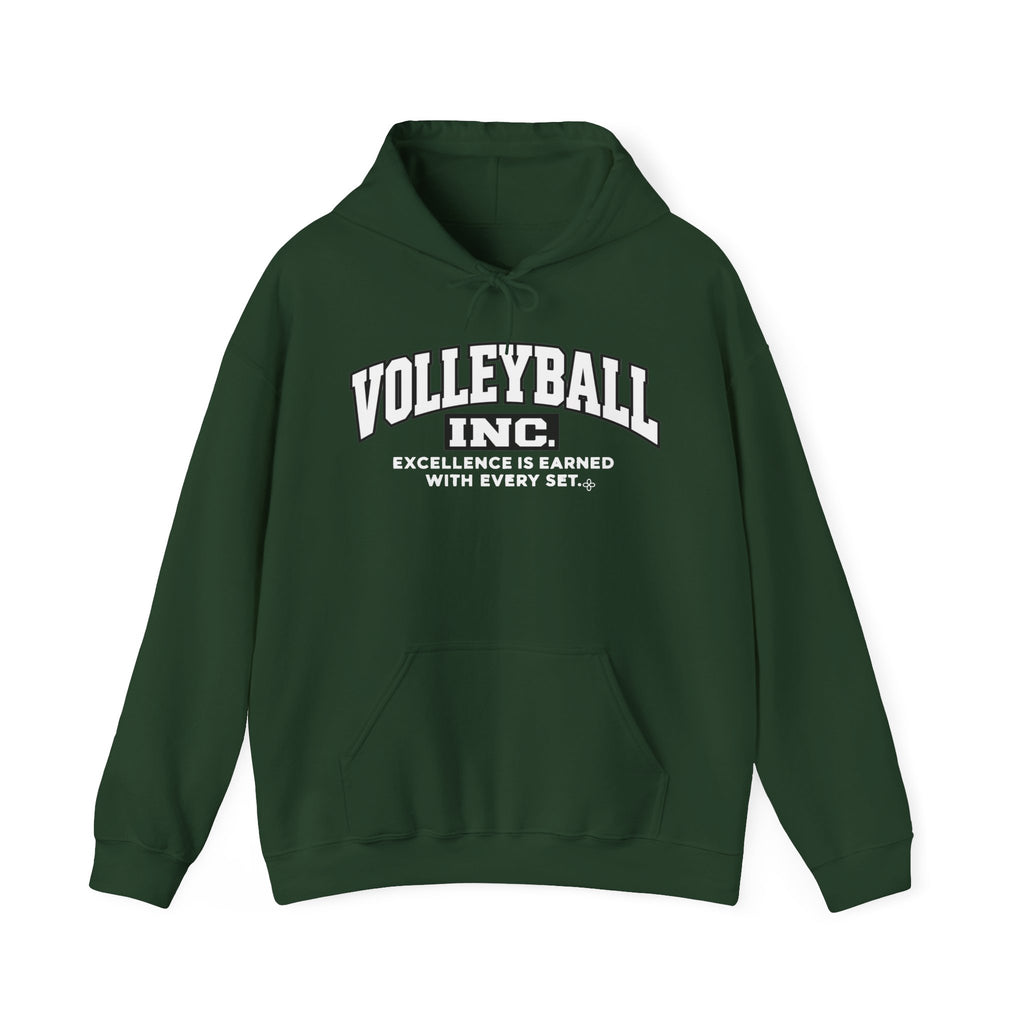 Volleyball Inc. Hoodie | Excellence Is Earned With Every Set | Volleyball Gildan Hoodie