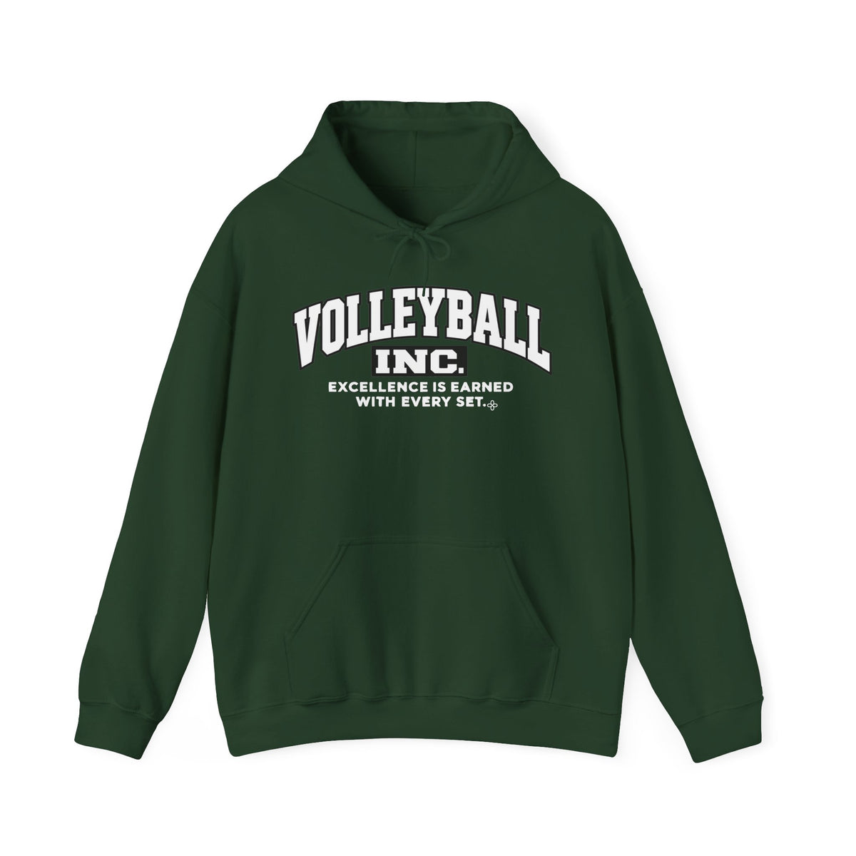 Volleyball Inc. Hoodie | Excellence Is Earned With Every Set | Volleyball Gildan Hoodie