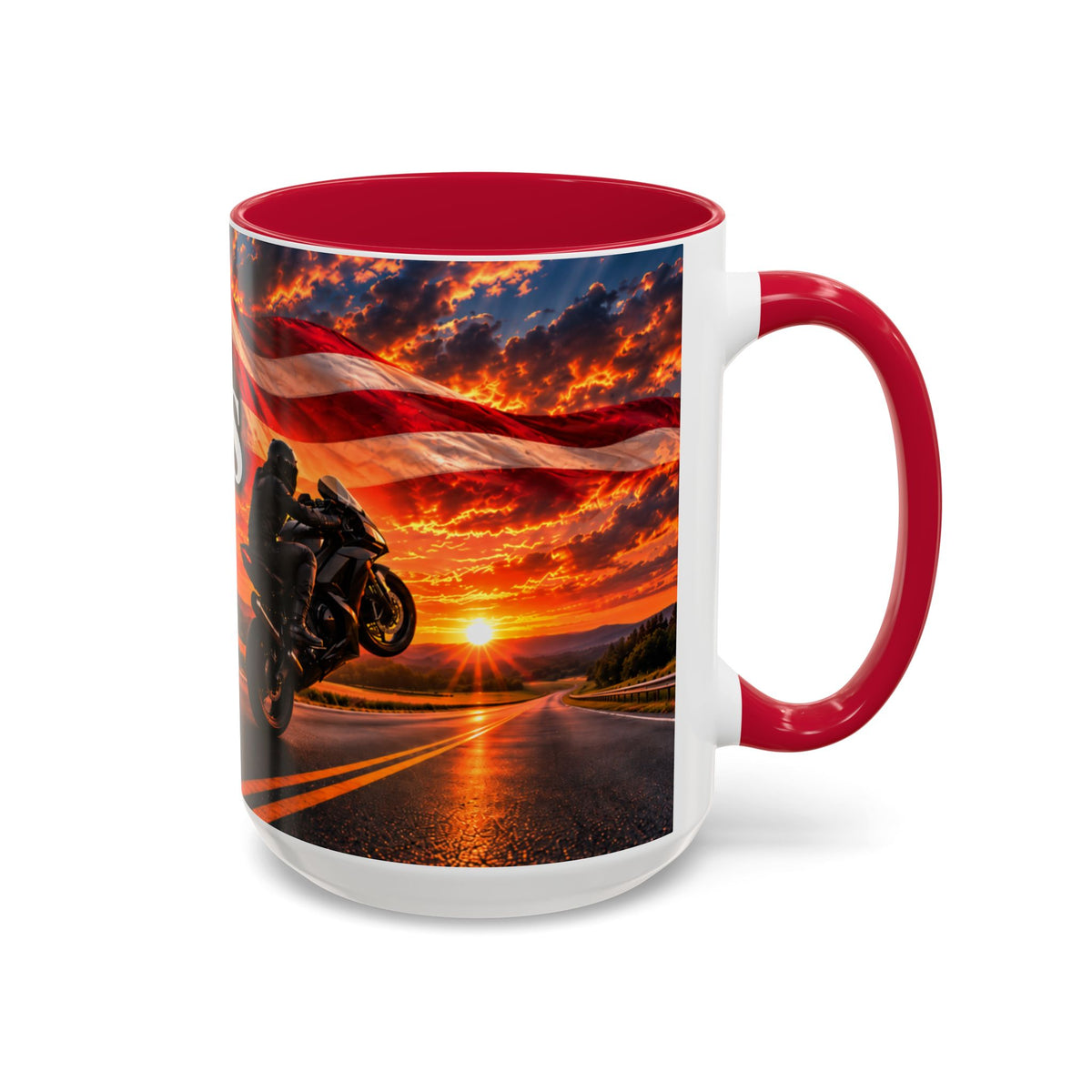 Fearless - Fear May Speak, But It No Longer Decides | 15 oz Motorcycle Wheelie Mug, Coffee Cup
