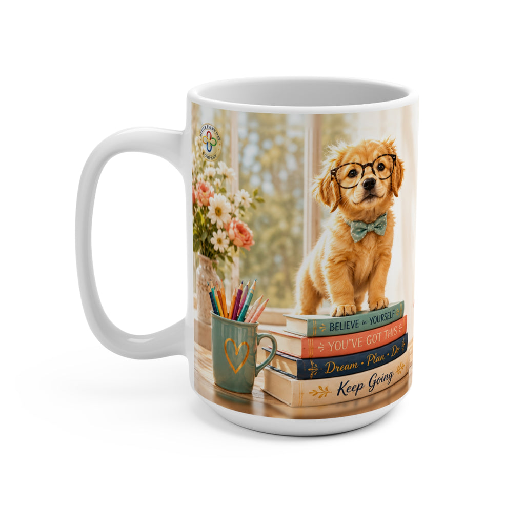 You Can You Will You're Going to Be Amazing - 15 oz Funny Dog Mug, Coffee Cup, Golden Retriever Mug