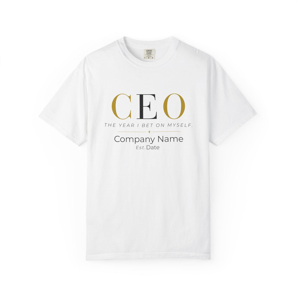 Personalized CEO T-shirt - Custom Business Owner Tee - Business Gift - The Year I Bet On Myself
