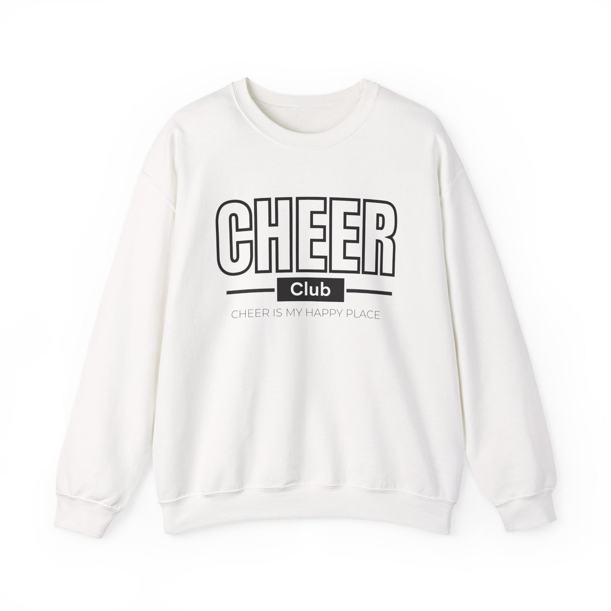 Cheer Club Sweatshirt | Cheer Is My Happy Place | Cheer Gildan Crewneck