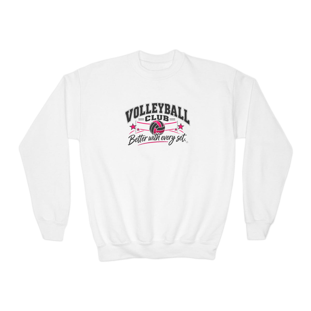 Volleyball Club Youth Sweatshirt | Better With Every Set | Girls Volleyball Youth Crewneck