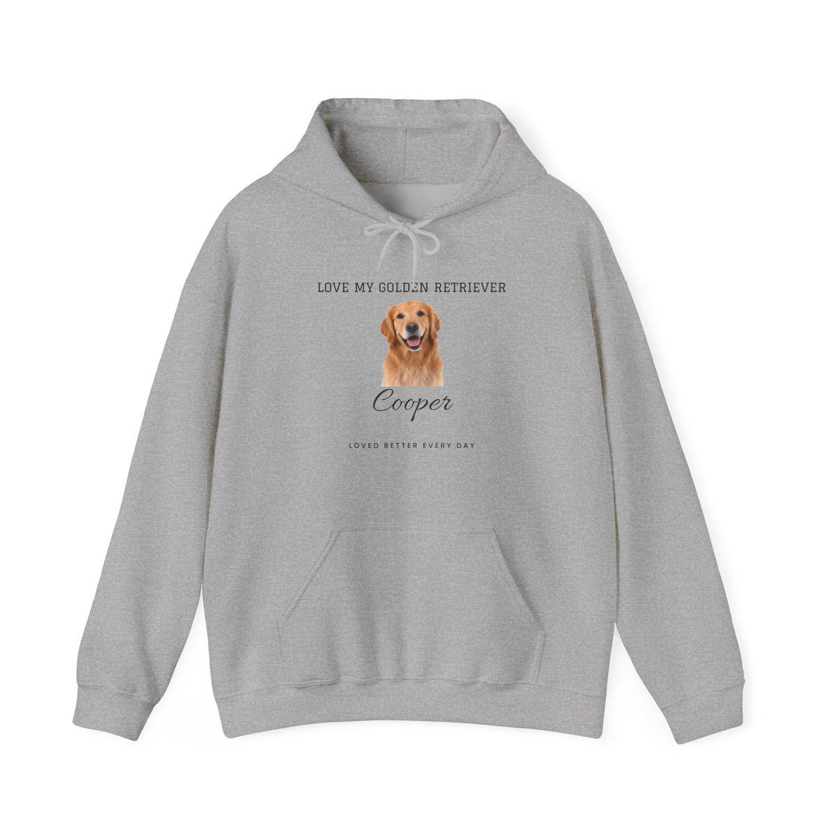 Custom Pet Photo Hoodie - Loved Better Every Day | Your Dog or Cat Photo & Name | Love My Pack | Rescue Mama | Gildan Hoodie