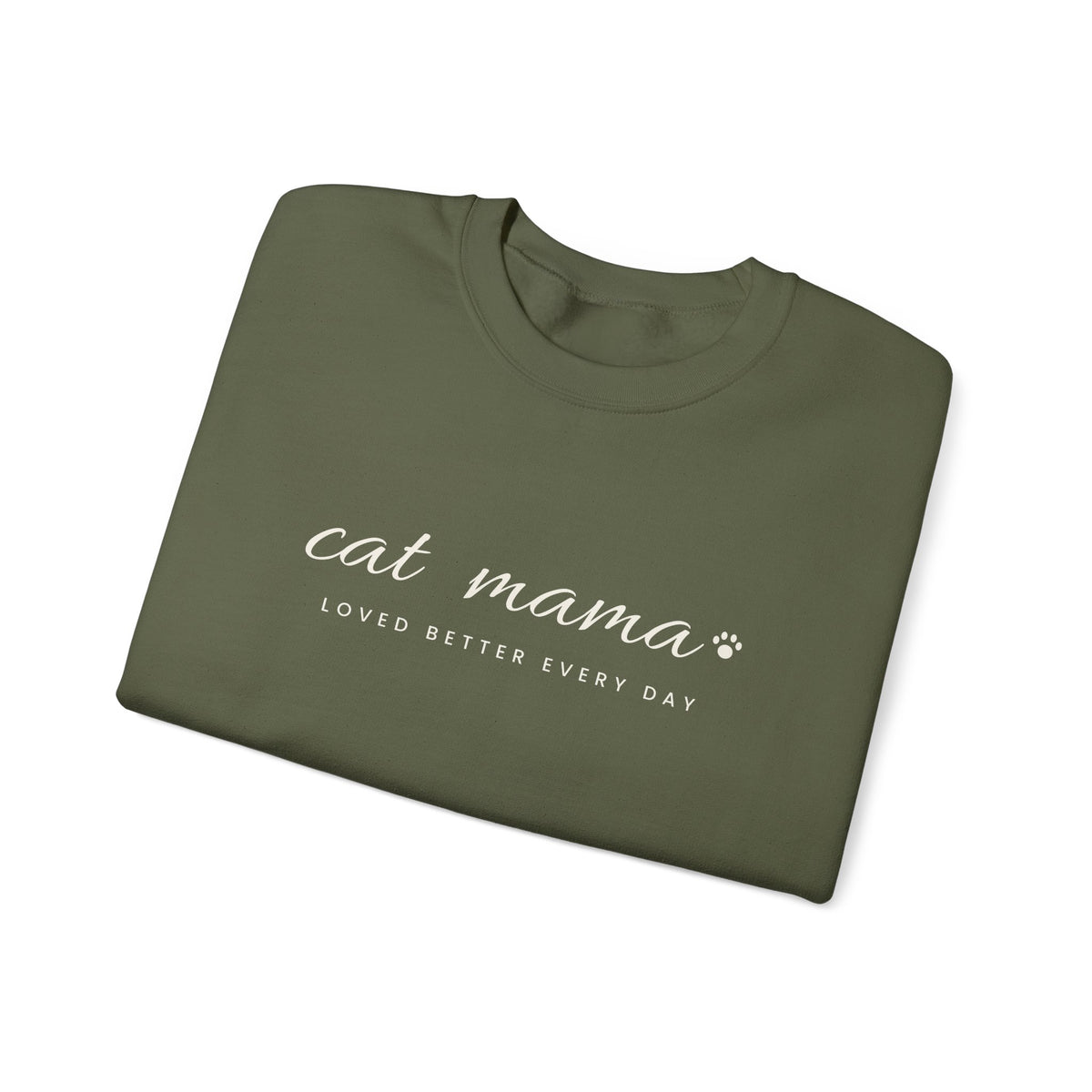 Personalized Cat Mama Sweatshirt - Loved Better Every Day | Pet Names on Sleeve | Choose Your Style | Custom Cat Mom Gift | Gildan Sweatshirt