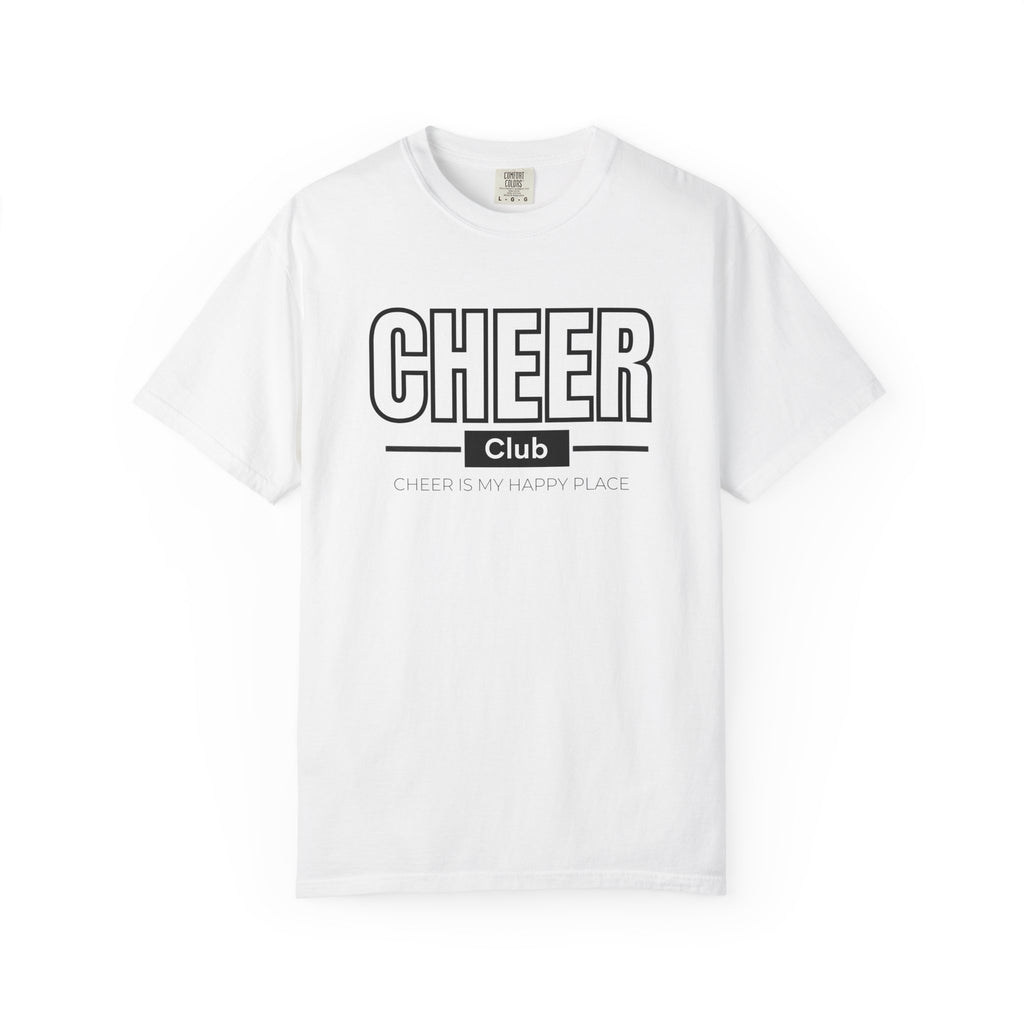 Cheer Club T-Shirt | Cheer Is My Happy Place | Cheer Comfort Colors Tee