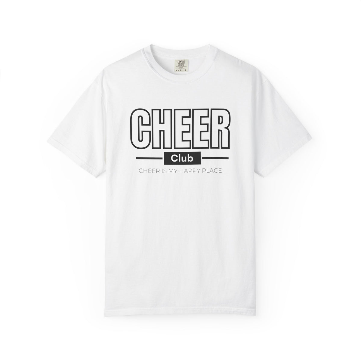Cheer Club T-Shirt | Cheer Is My Happy Place | Cheer Comfort Colors Tee