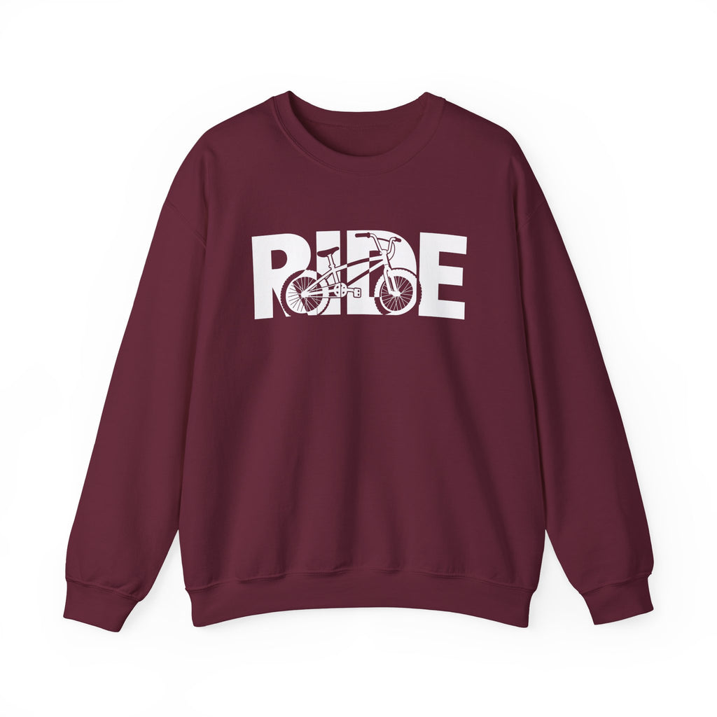 RIDE BMX Sweatshirt | BMX Bike Graphic | Gildan Crewneck