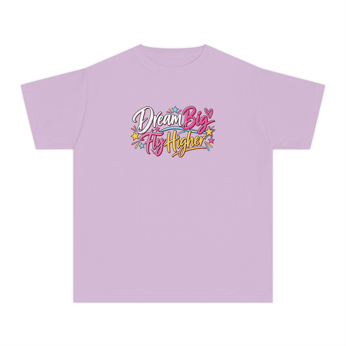 Dream Big Fly Higher Youth T-Shirt | Gymnast Gift | Girls Gymnastics Comfort Colors Youth Tee