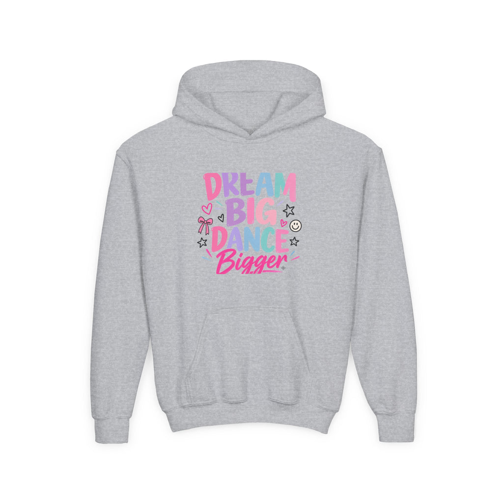 Dream Big Dance Bigger Youth Hoodie | Dancer Gift | Girls Dance Youth Hoodie