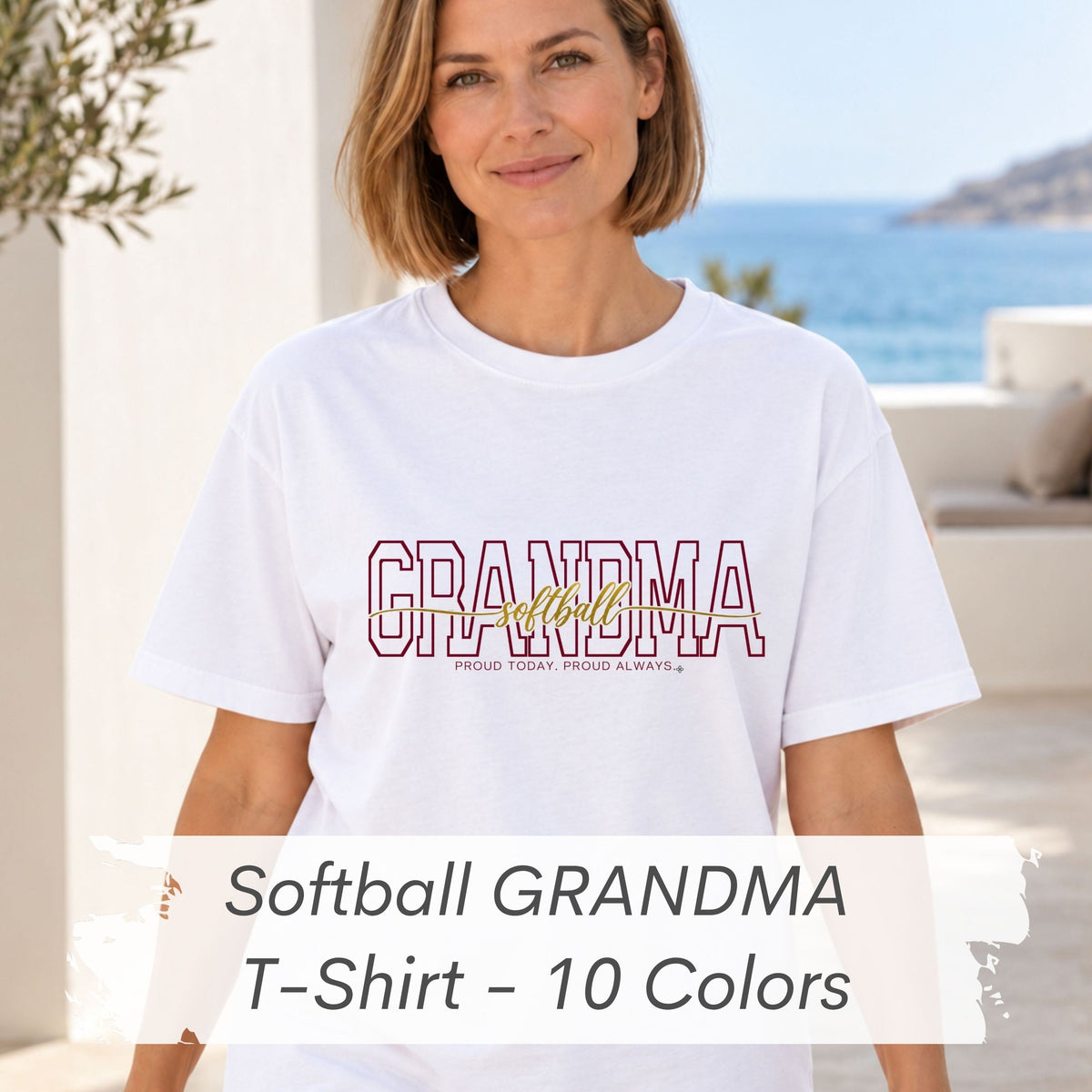 Softball Grandma Shirt - Proud Today. Proud Always. | Choose Your Team Color | Comfort Colors Tee