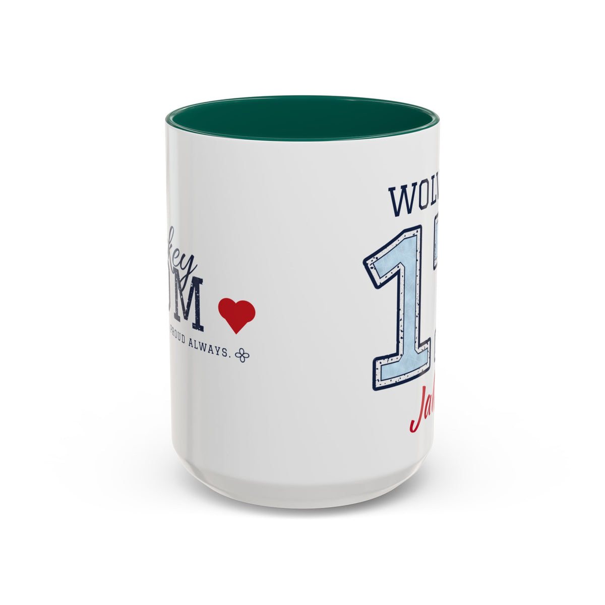 Personalized Hockey Mom Mug - Proud Today. Proud Always. | Custom Team Name, Number & Player Name | Hockey Dad, Grandma Gift | 15 oz