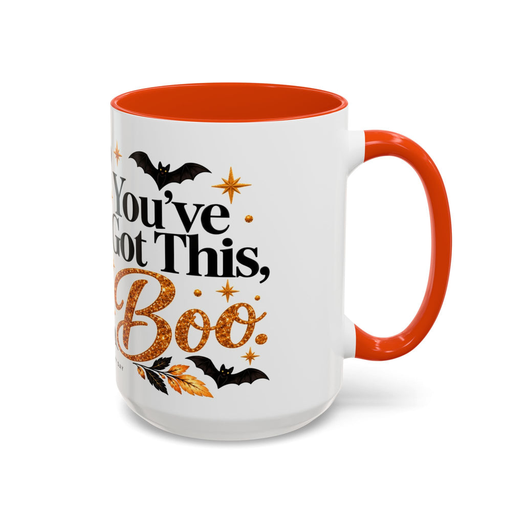 Halloween Mug, Cute 15oz Fall Coffee Mug, Funny Spooky Halloween Gift | YOU'VE GO THIS BOO, Inspirational Mug