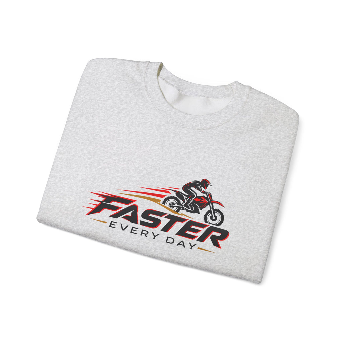 Faster Every Day Dirt Bike Logo Sweatshirt | Motocross Gift | Gildan Crewneck Sweatshirt