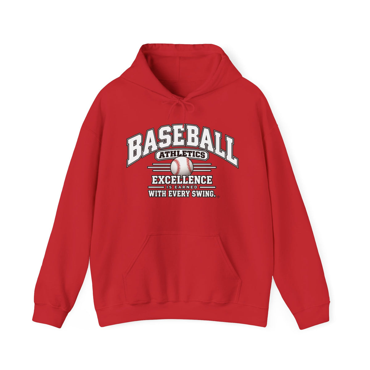 Baseball Athletics Hoodie | Excellence Is Earned With Every Swing | Baseball Gildan Hoodie