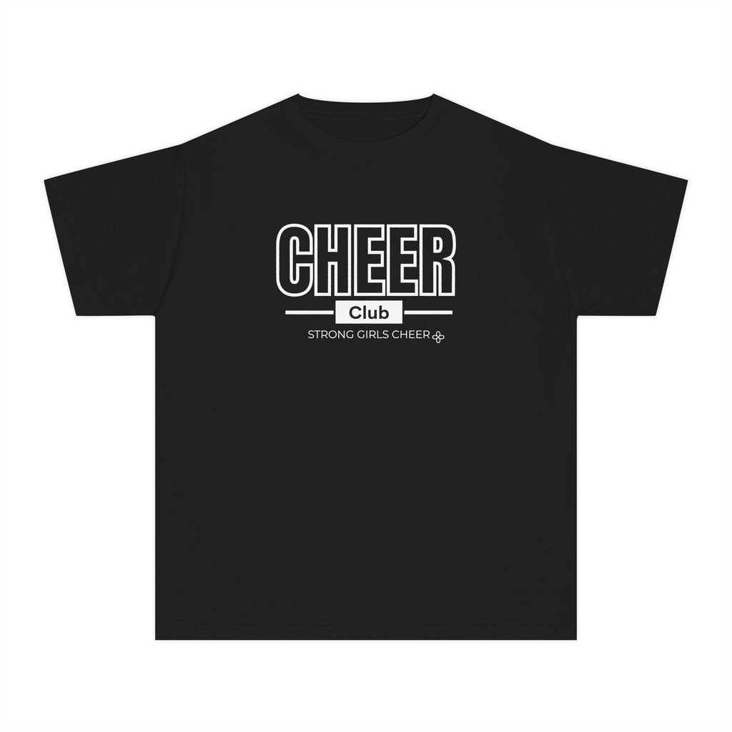 Cheer Club Youth T-Shirt | Strong Girls Cheer | Girls Cheer Comfort Colors Youth Tee