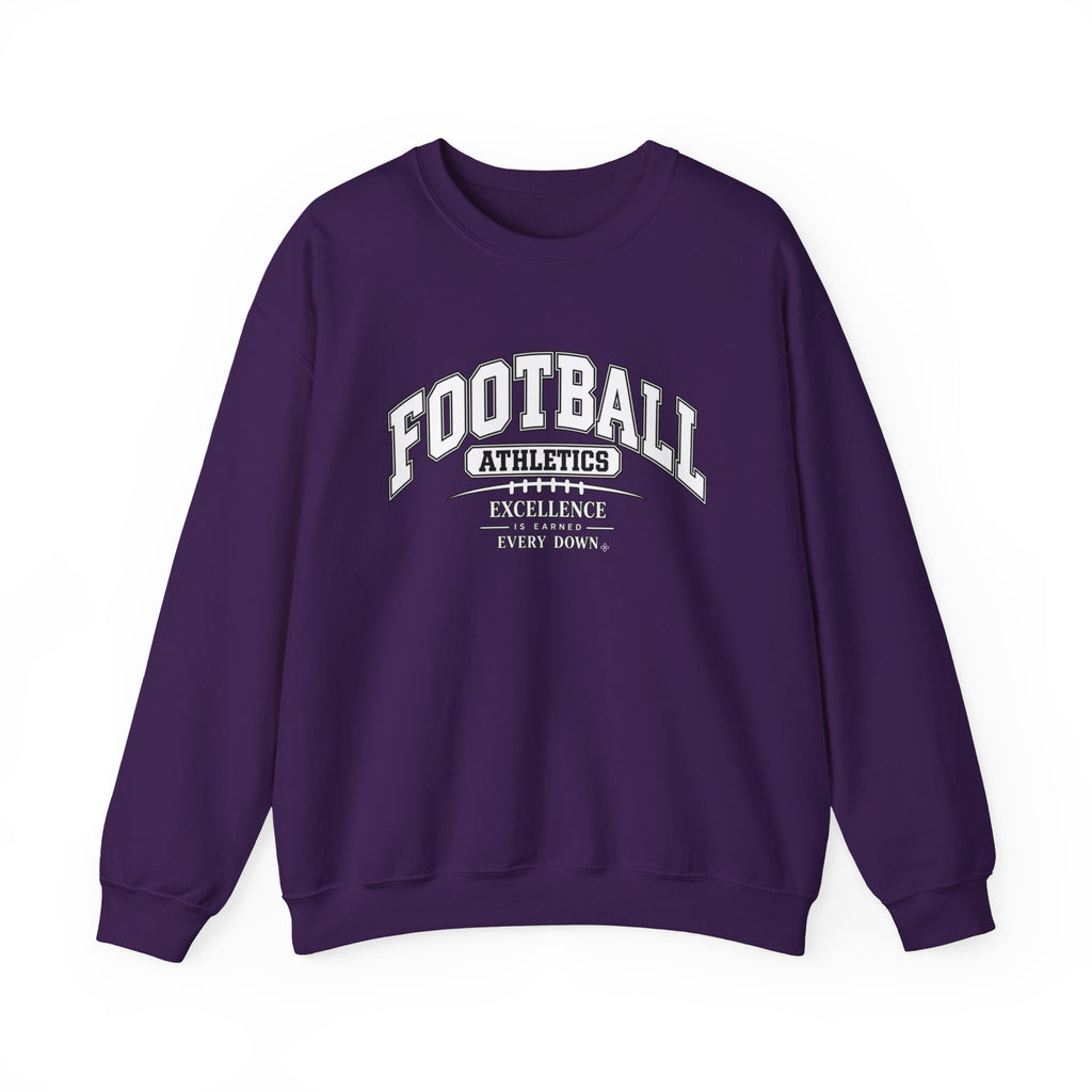 Football Athletics Sweatshirt | Excellence Is Earned Every Down | Football Gildan Crewneck