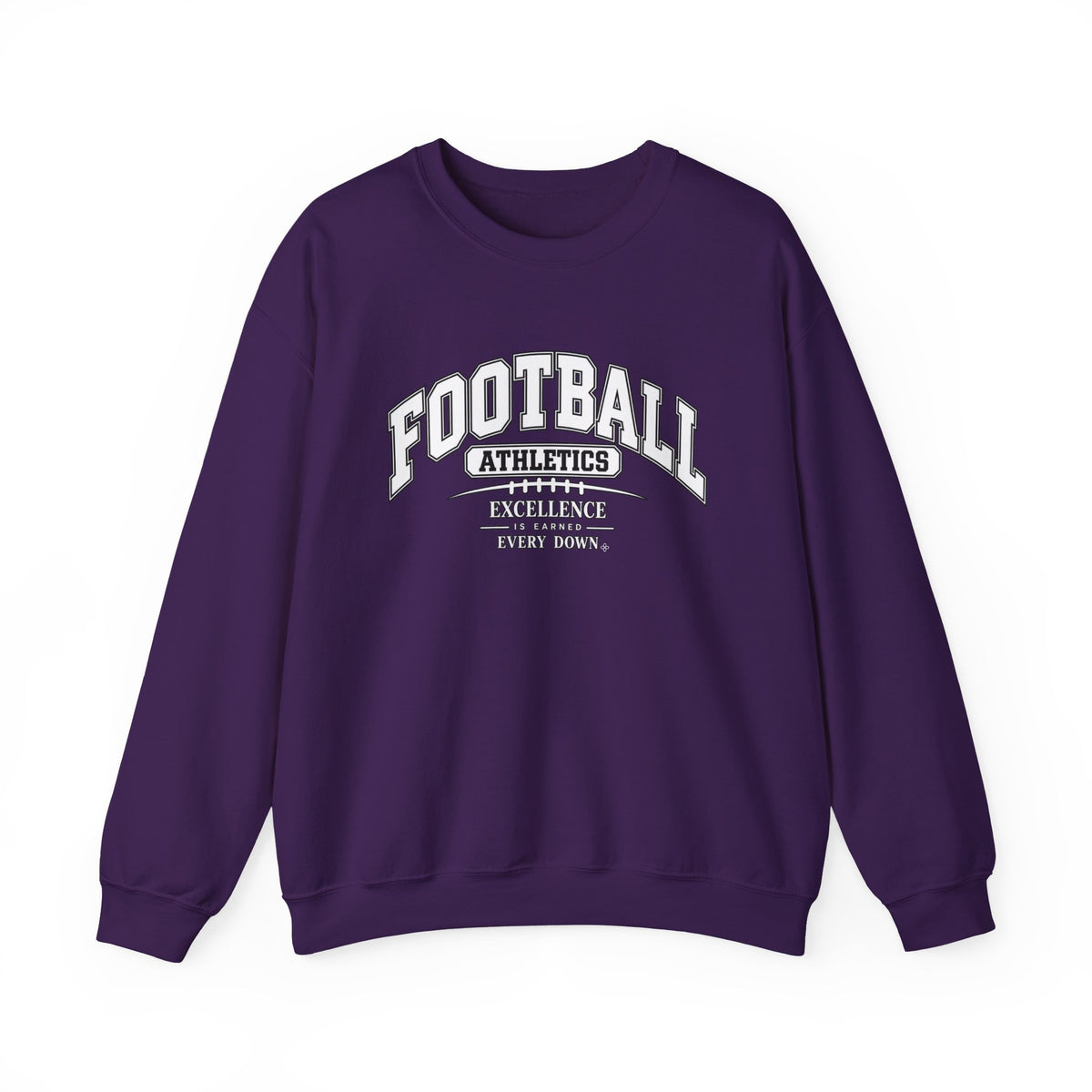 Football Athletics Sweatshirt | Excellence Is Earned Every Down | Football Gildan Crewneck