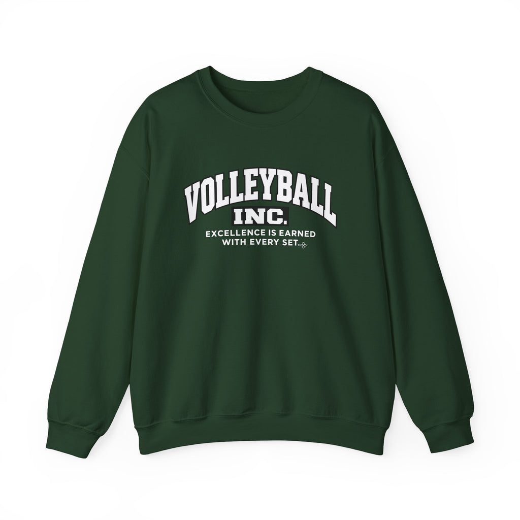 Volleyball Inc. Sweatshirt | Excellence Is Earned With Every Set | Volleyball Gildan Crewneck