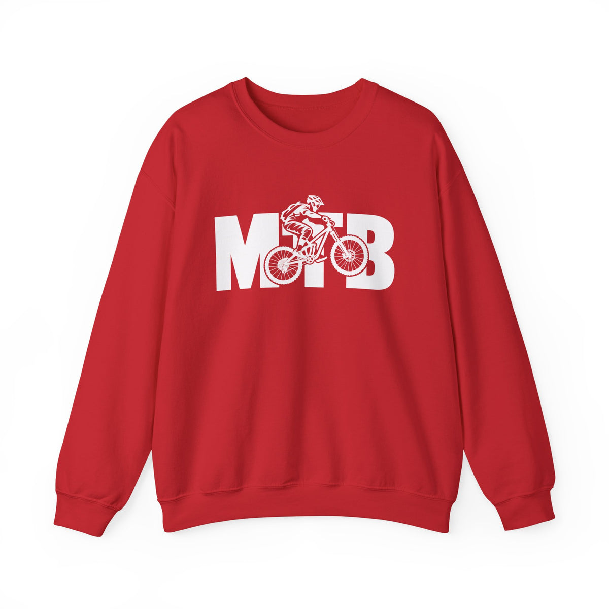 MTB Mountain Bike Sweatshirt | Mountain Bike Rider Graphic | Gildan Crewneck