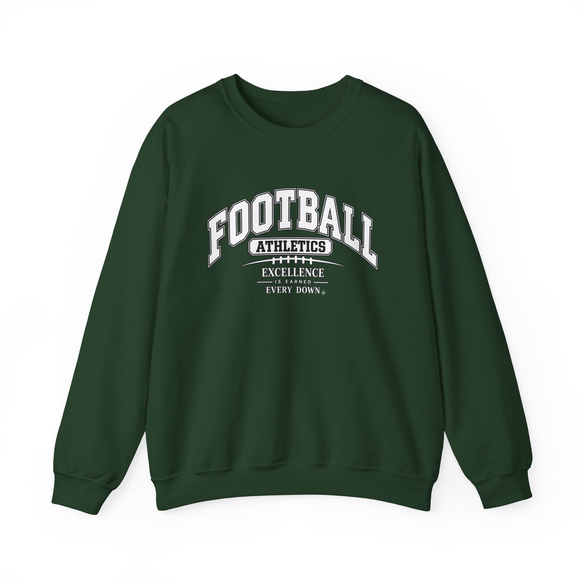 Football Athletics Sweatshirt | Excellence Is Earned Every Down | Football Gildan Crewneck
