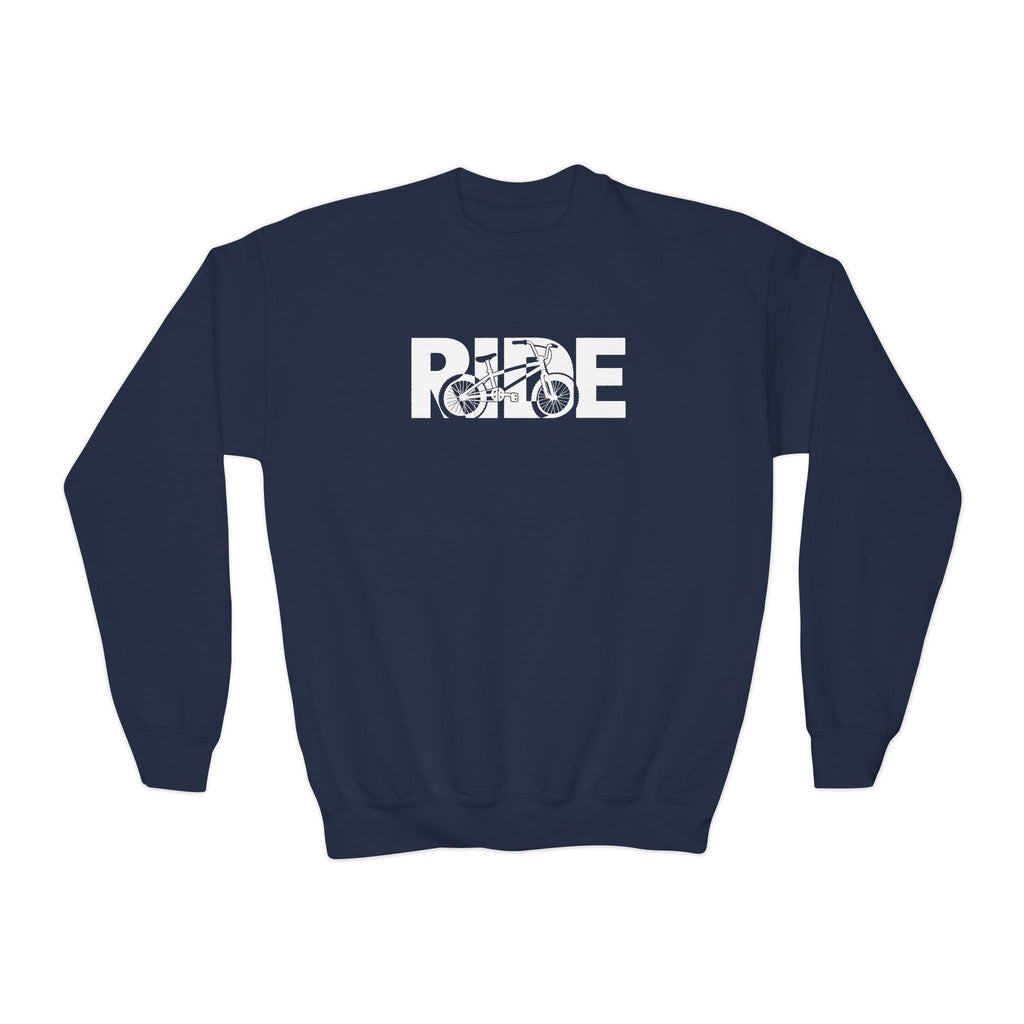 RIDE BMX Youth Sweatshirt | BMX Bike Graphic | Kids Youth Crewneck