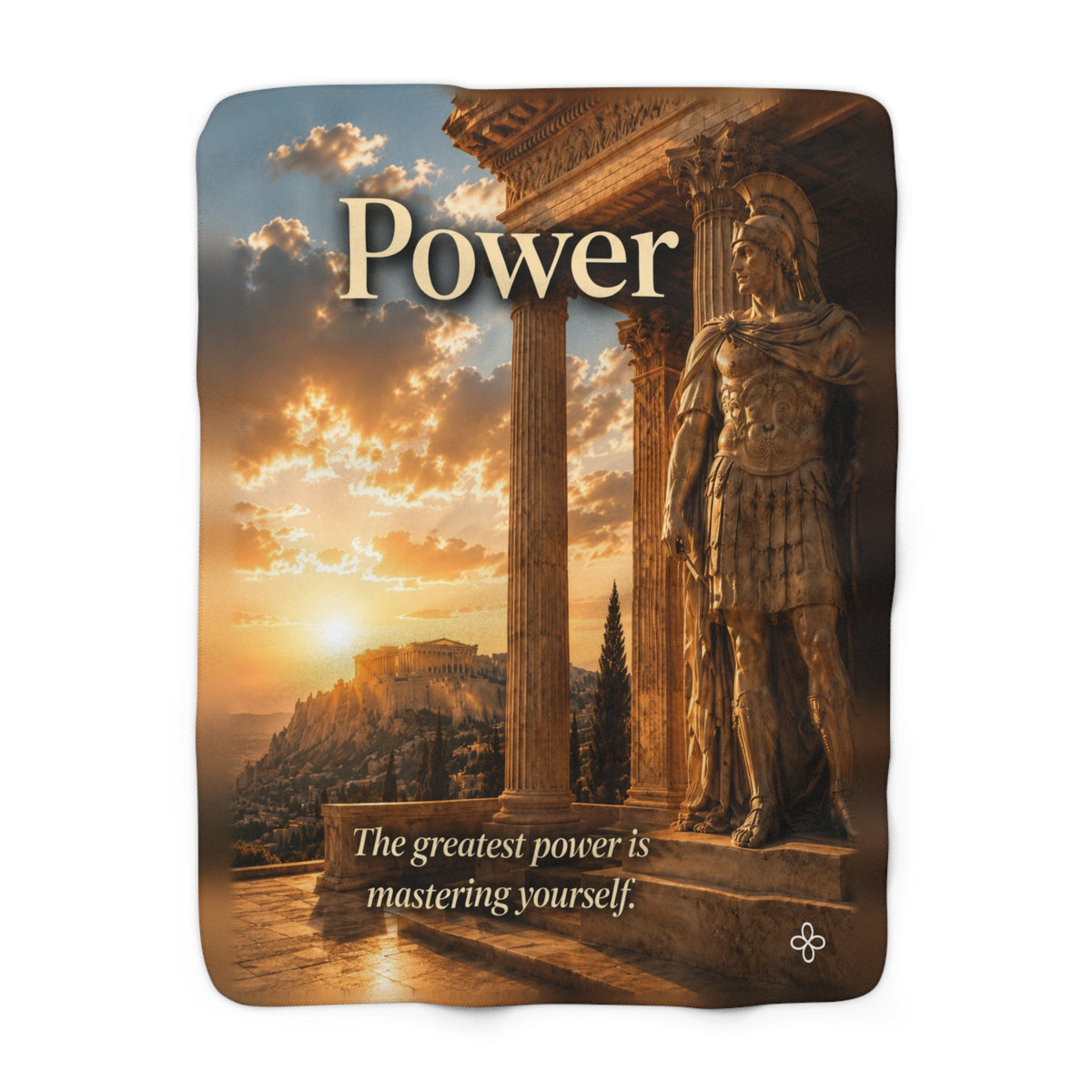 Power Motivational Sherpa Blanket | Inspirational Quote Sherpa Fleece Throw | Uplifting Gift | Better Every Day