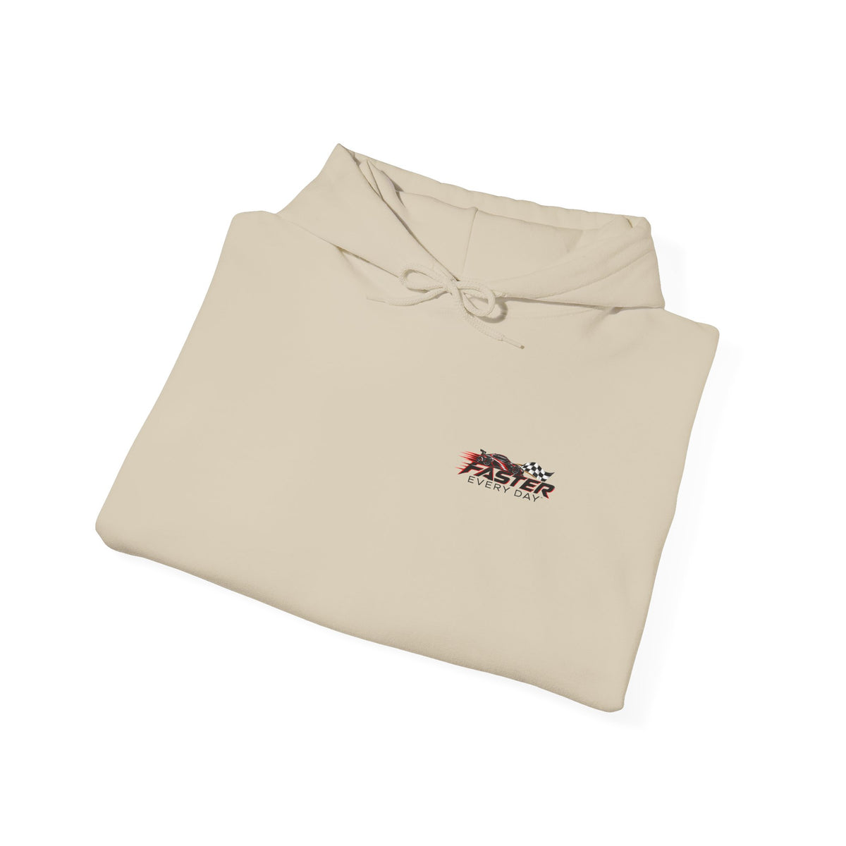 Faster Every Day Sports Car Hoodie | Driven to Be Better | Front Logo and Back Print | Gildan Hoodie