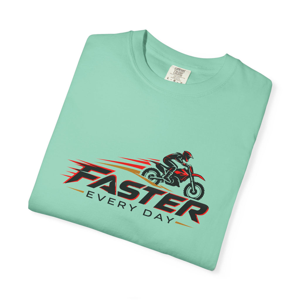 Faster Every Day Dirt Bike Logo Tee | Motocross Shirt | Comfort Colors T-Shirt