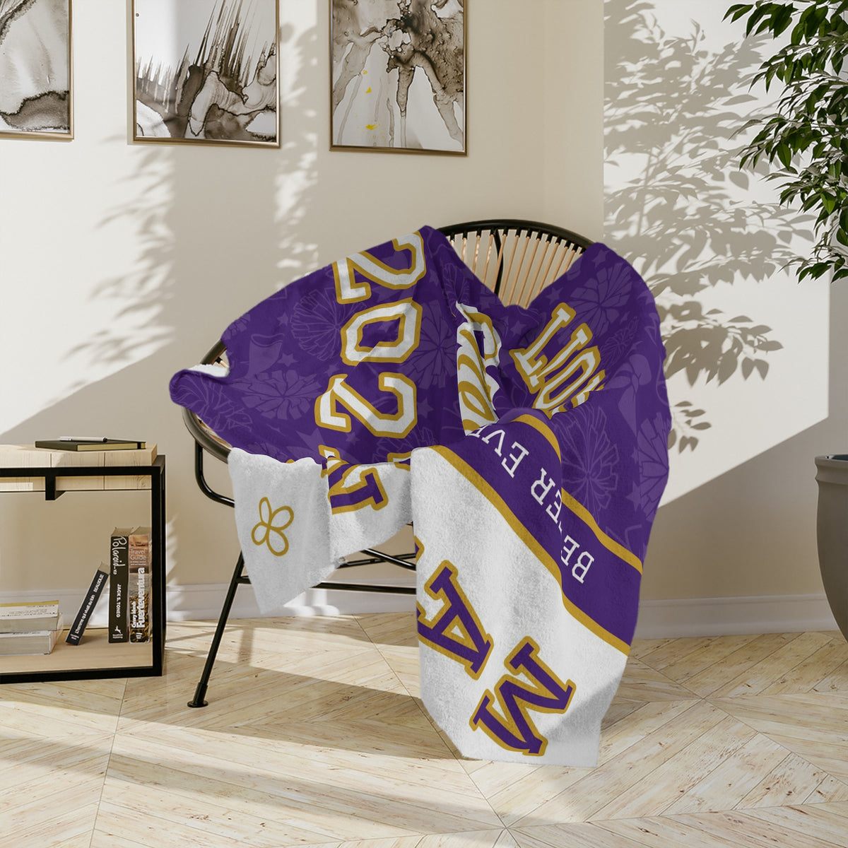 Personalized Cheer Blanket - Varsity Split Design | Custom Team Name, Class Year & Cheerleader Name | Cheerleader, Senior Night Gift | Plush Throw