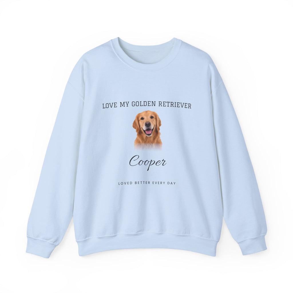 Custom Pet Photo Sweatshirt - Loved Better Every Day | Your Dog or Cat Photo & Name | Love My Pack | Rescue Mama | Gildan Sweatshirt