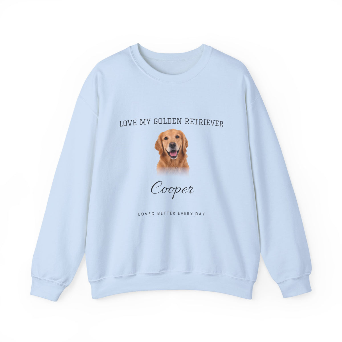 Custom Pet Photo Sweatshirt - Loved Better Every Day | Your Dog or Cat Photo & Name | Love My Pack | Rescue Mama | Gildan Sweatshirt