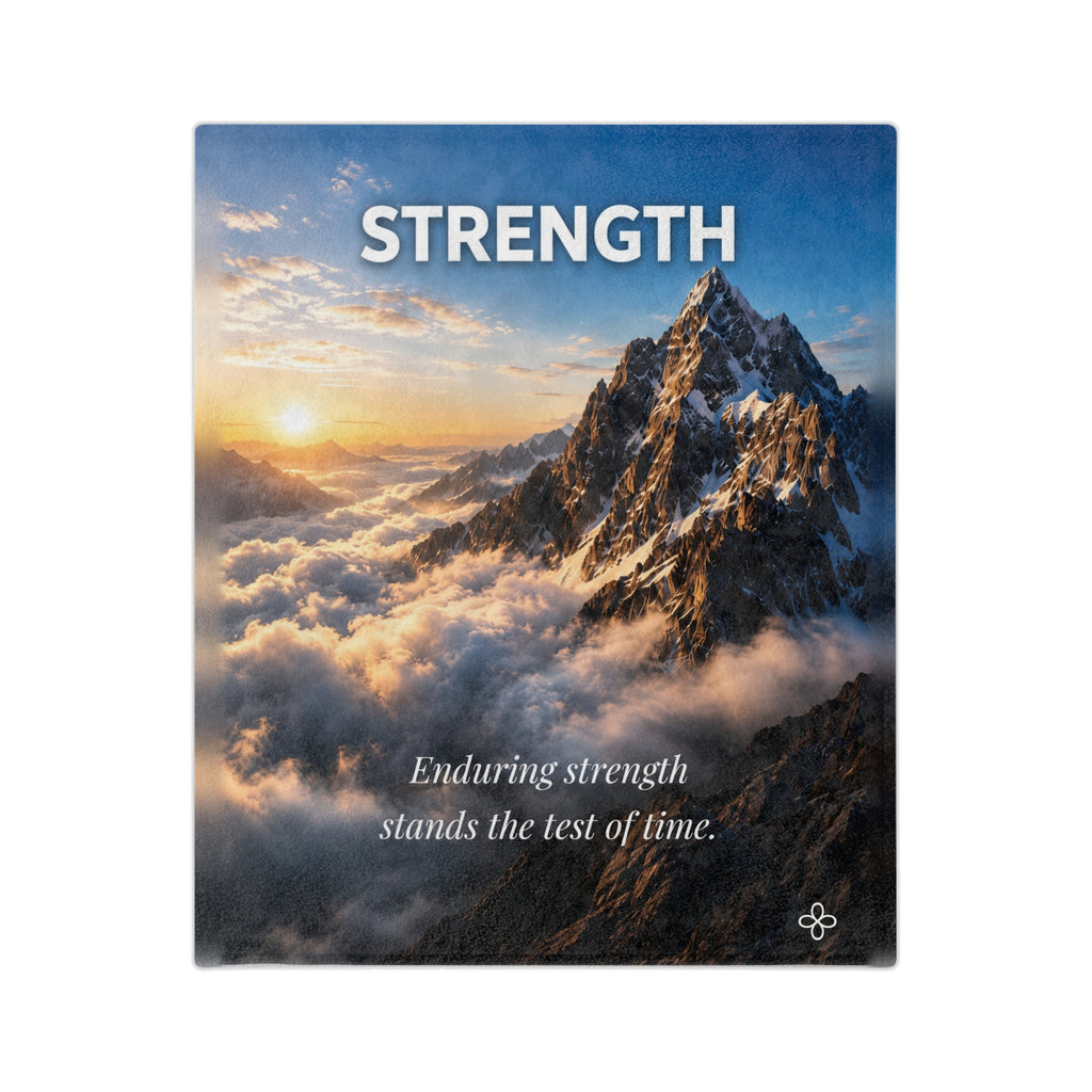 Strength Motivational Blanket | Inspirational Quote Plush Throw Blanket | Uplifting Gift | Better Every Day