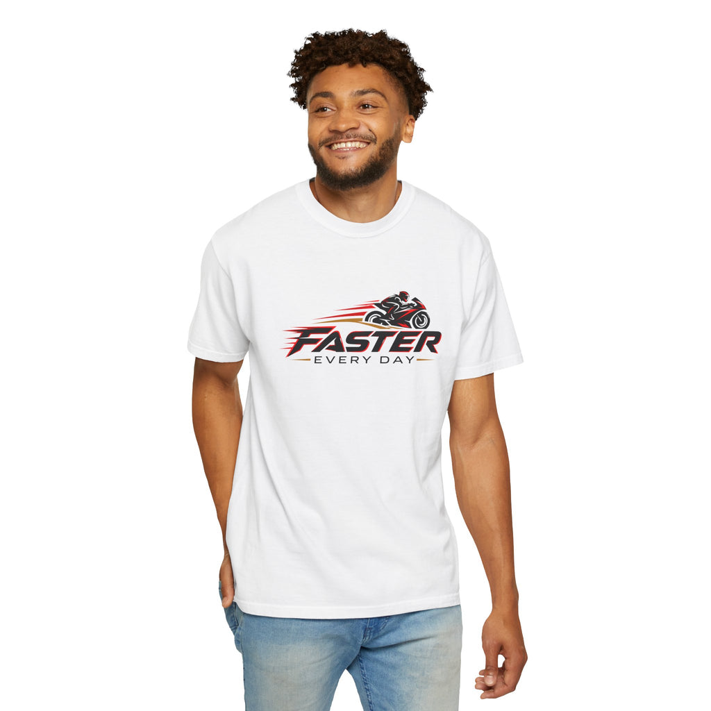 Faster Every Day Sport Bike Logo Tee | Motorcycle Racing Shirt | Comfort Colors T-Shirt