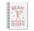 Beam Queen, Gymnastics Notebook, 8.5"x11" Wide Ruled, Kids Notebook, Blank Notebook, Spiral Bound