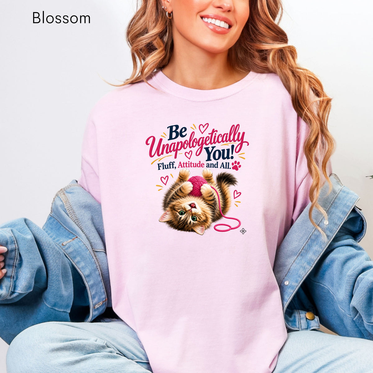 Be Unapologetically You - Women's Comfort Colors Motivational Cat / Pet T-Shirt for Women - Inspirational Tee - Comfort Colors Shirt