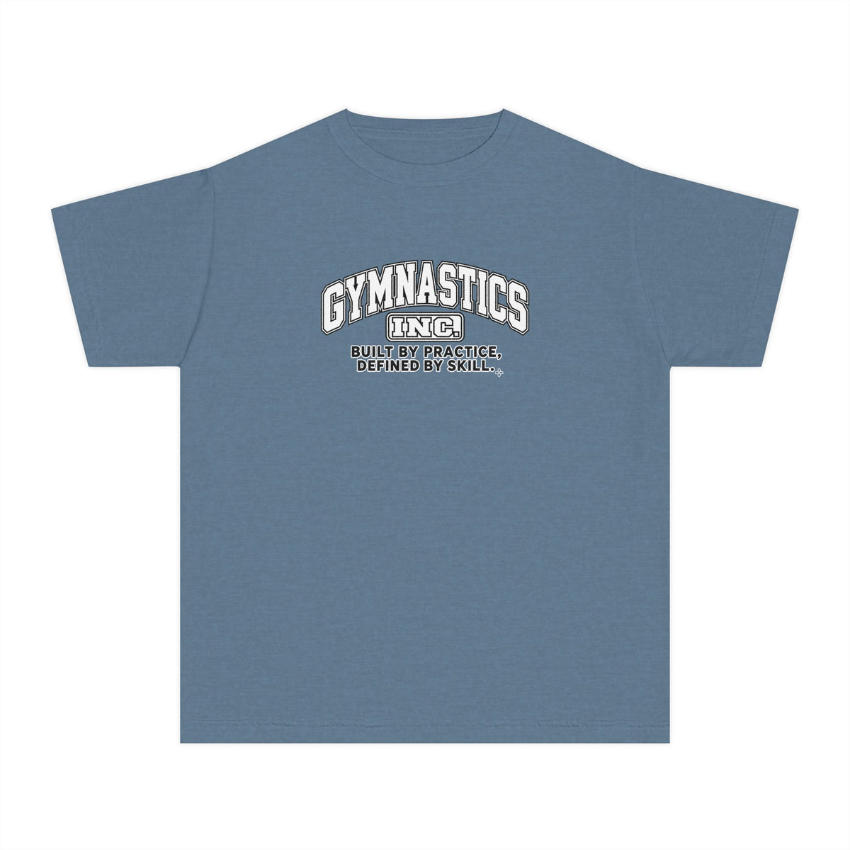 Gymnastics Inc. Youth T-Shirt | Built by Practice, Defined by Skill | Girls Gymnastics Comfort Colors Youth Tee